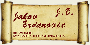 Jakov Brdanović vizit kartica